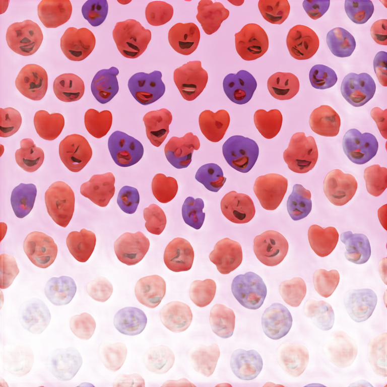 genmoji : Clown avec des marques de bisous 💋