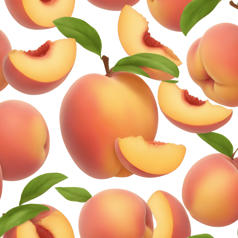 genmoji：桃子上面有奶油