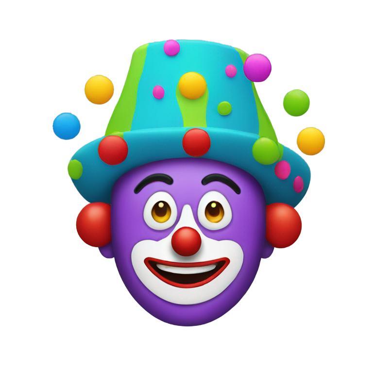 genmoji : Logo Spotify avec visage de clown