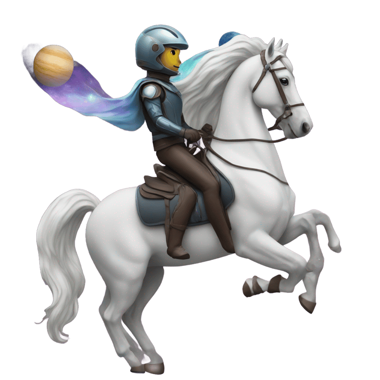 genmoji: Galactic horse with rider