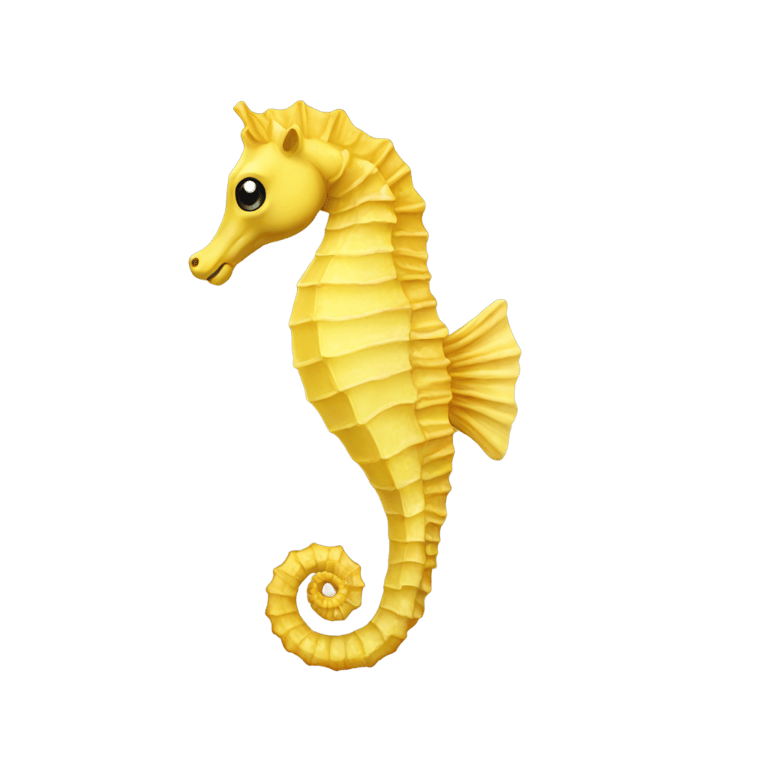genmoji : left facing yellow sea horse