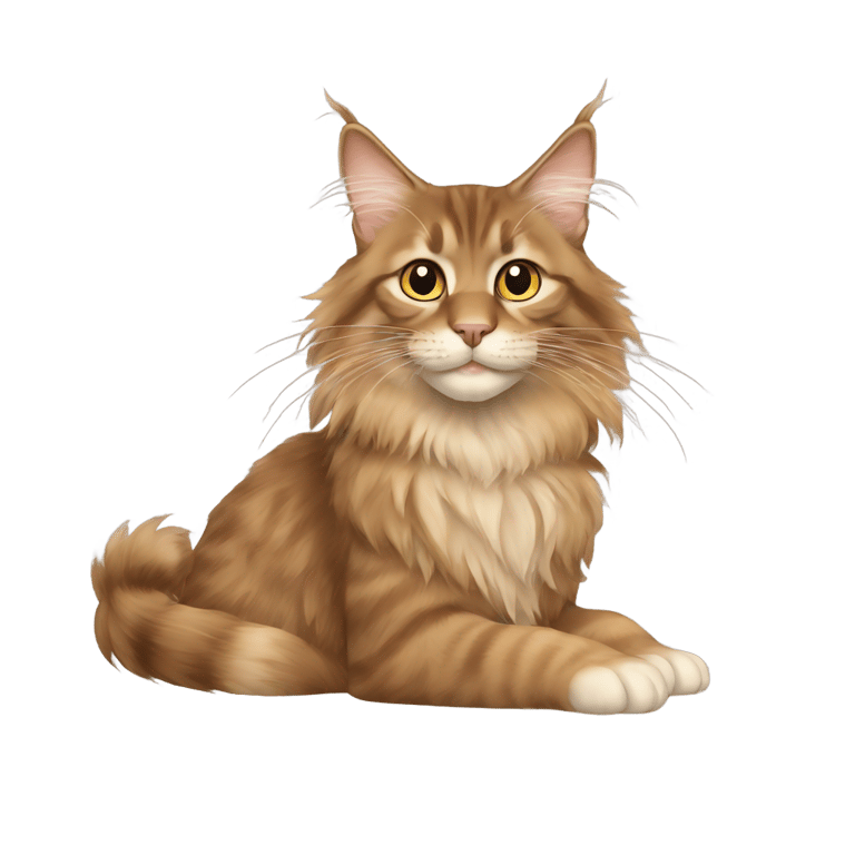 genmoji : Light brown Russian Mainecoon