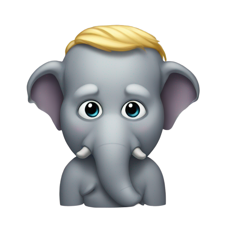 genmoji：唐纳德·特朗普大象脸人身