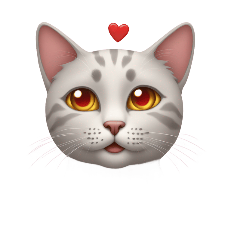 絵文字：A cat with hearts eyes