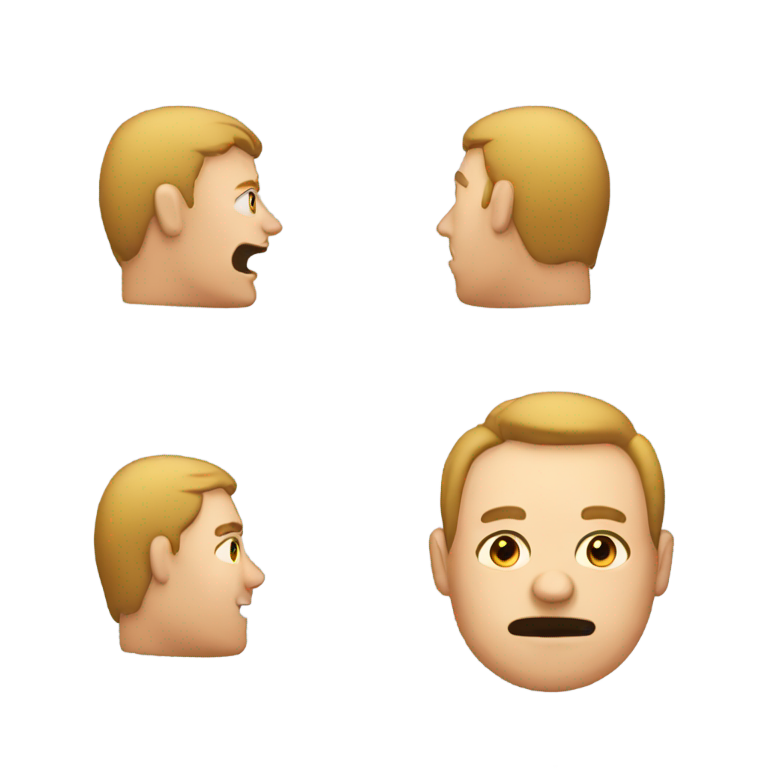 genmoji : Quelqu'un faisant une grosse crotte sur le visage de quelqu'un d'autre