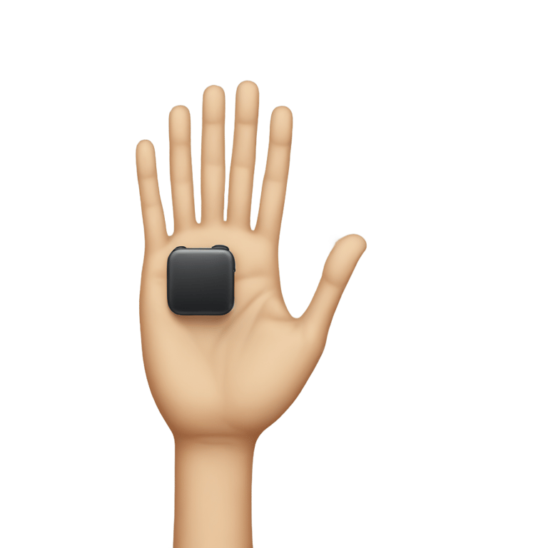 genmoji：One hand ready to keep a Iphone