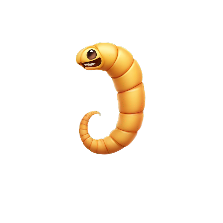 genmoji: squished worm