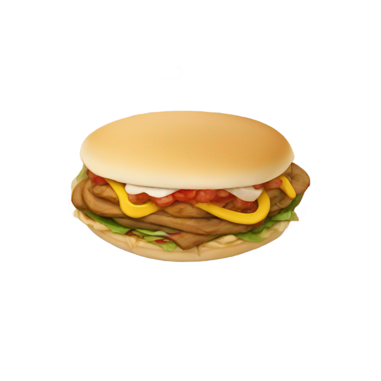 絵文字：shawarma in the red circle is crossed out