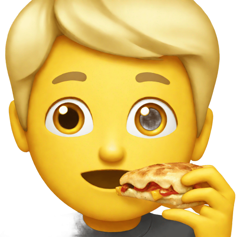 genmoji : Visage savourant de la nourriture