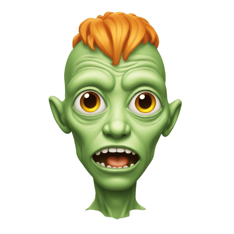 genmoji：丑陋的橙发外星人