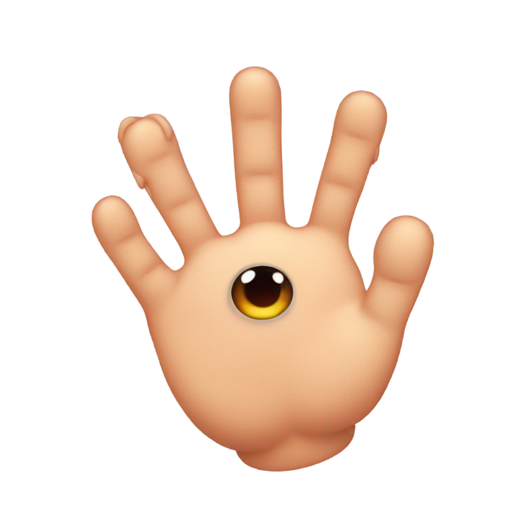 genmoji：寄生虫宝宝伸出手说停