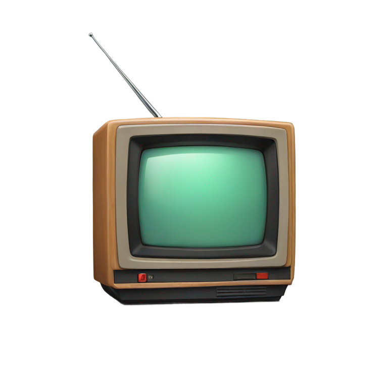 genmoji : Ancienne TV à tube cathodique