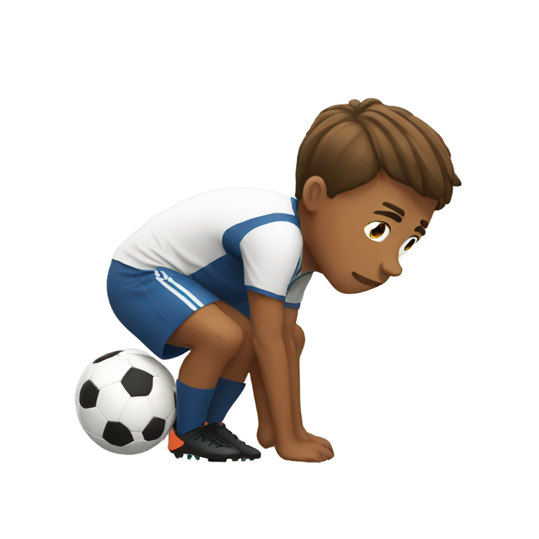 絵文字：サッカー選手がウンコをする