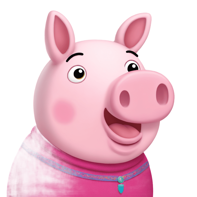 genmoji : Mexican Peppa Pig