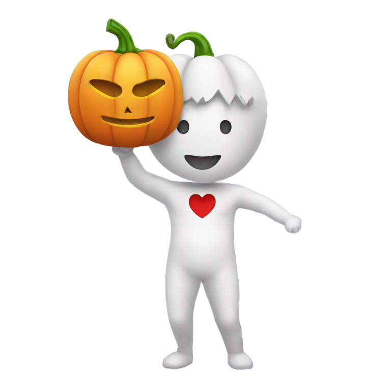genmoji：南瓜手捧心形
