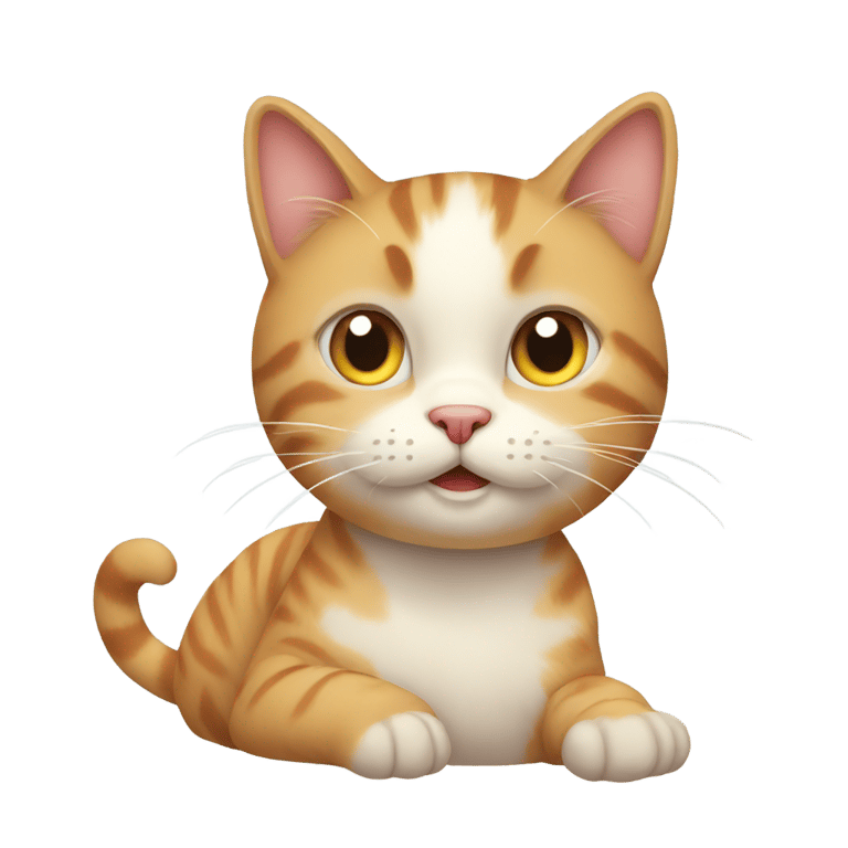 genmoji：一只被爱所击中的猫