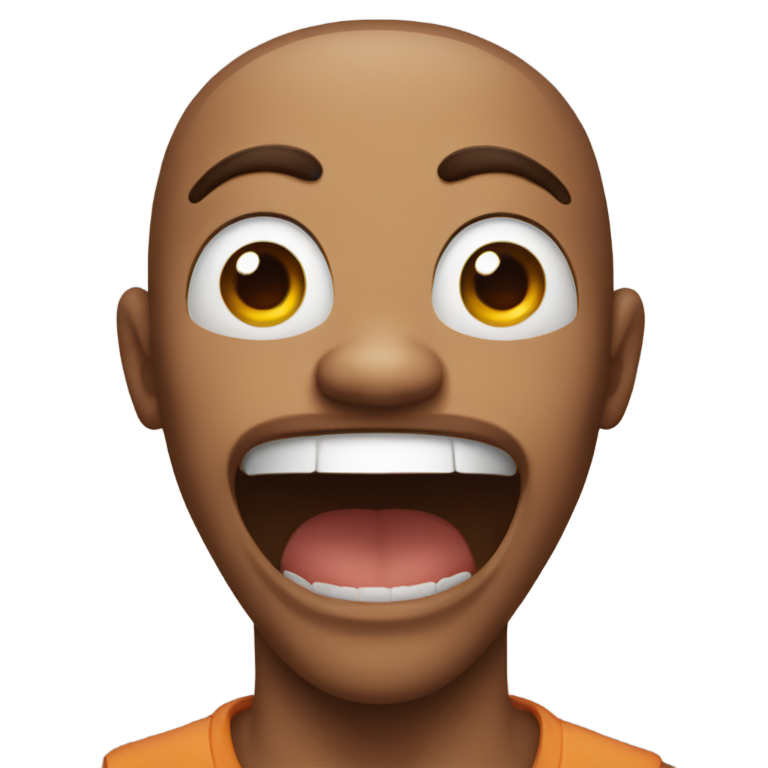 genmoji：一个说“哦，你抓到我了，哈哈”的脸