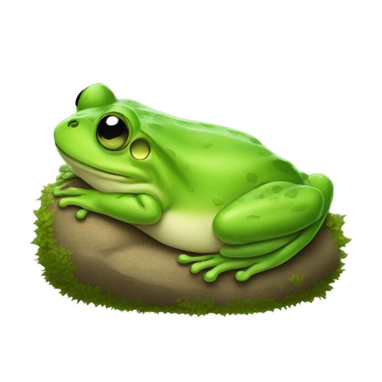 genmoji : Grenouille endormie