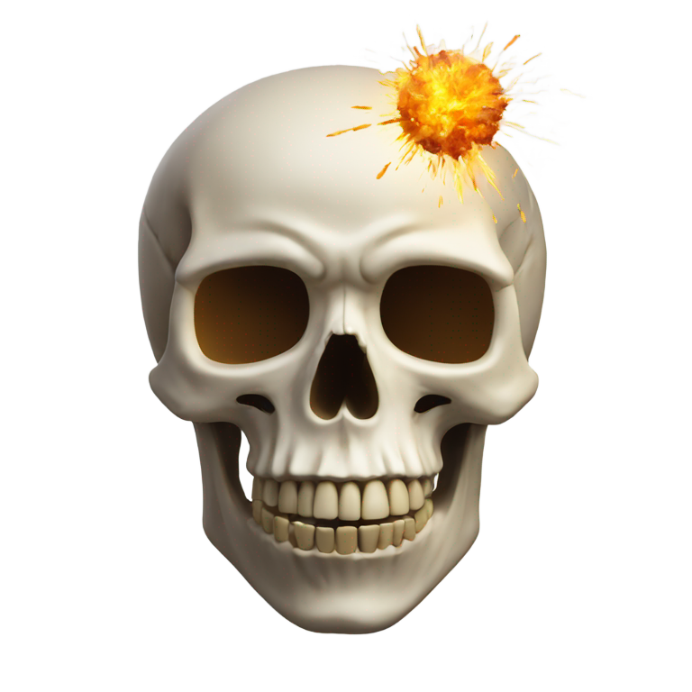 genmoji: Skull with exploding head