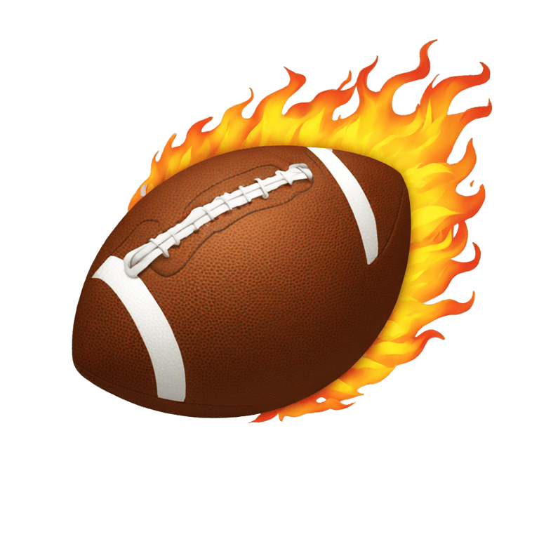 genmoji : Football on fire
