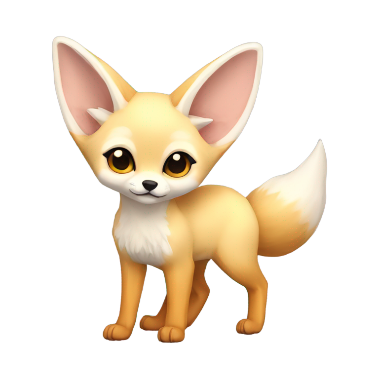 genmoji: Fennec Fox – Tiny body + giant ears = kawaii overload with different posse