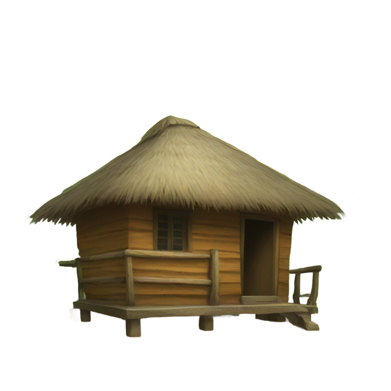 genmoji : hut in the tropics