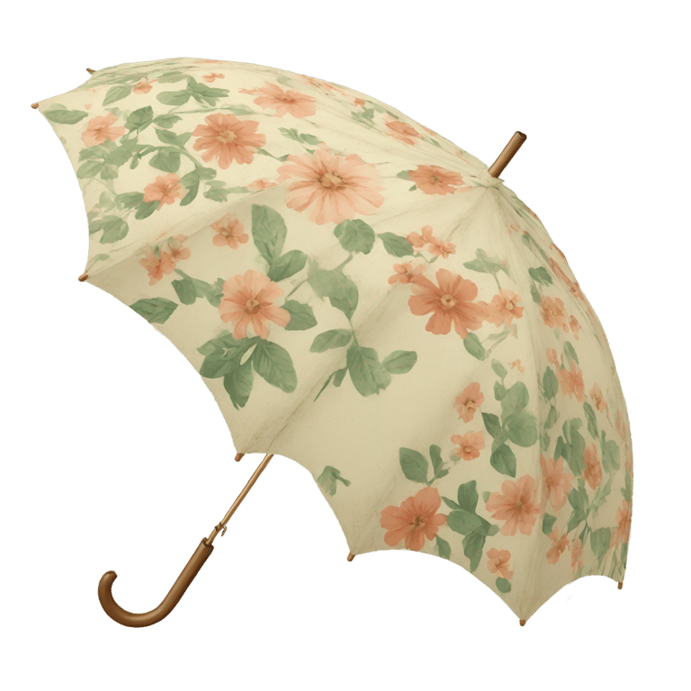 絵文字：vintage floral umbrella