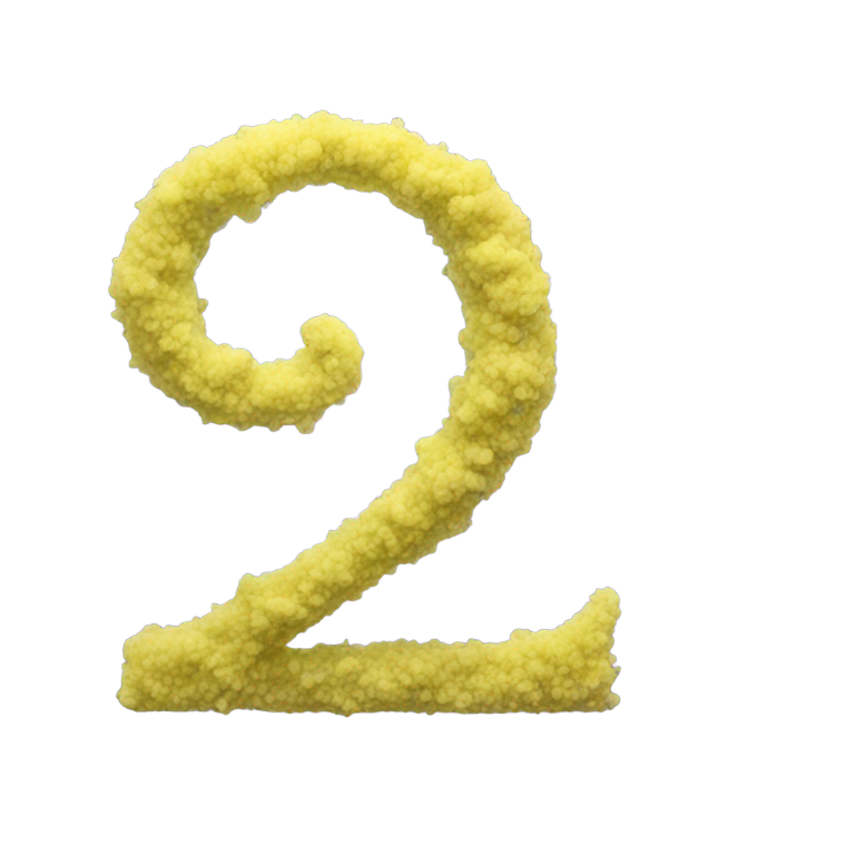 genmoji: Letter s made out of sulfur
