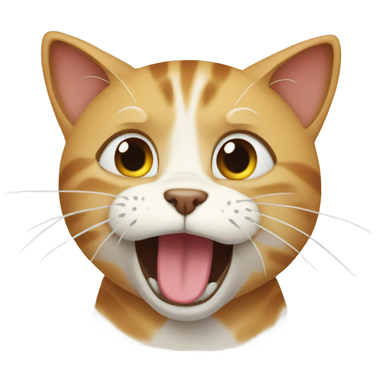 絵文字：猫が大泣きしています