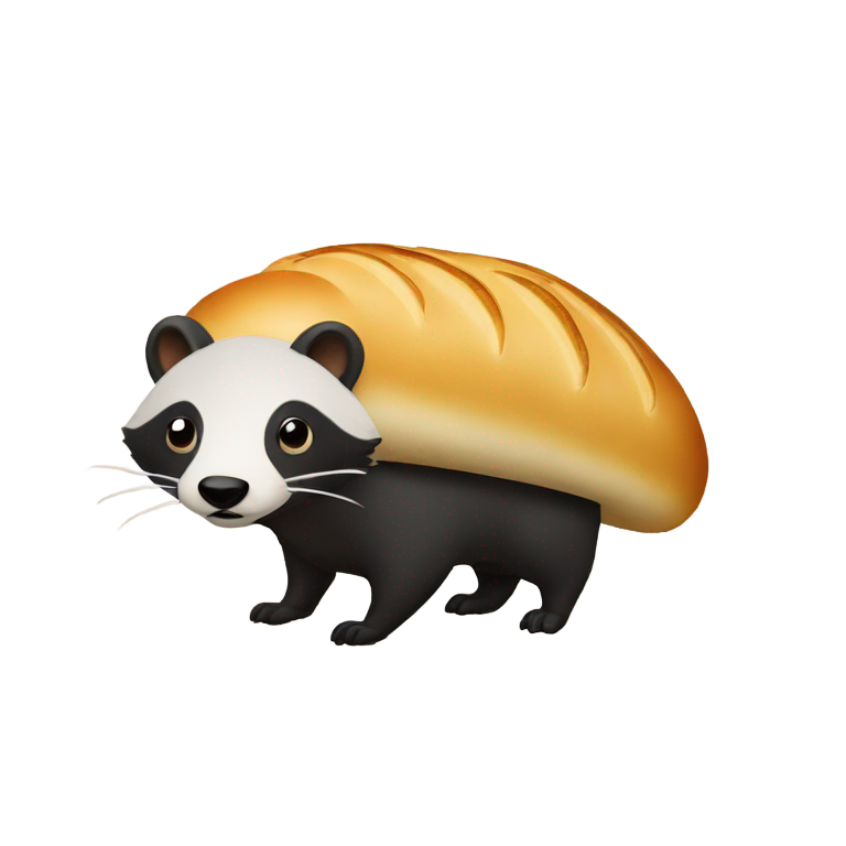 絵文字：🌶️ 🍞 🦡 辛いパンとタヌキ