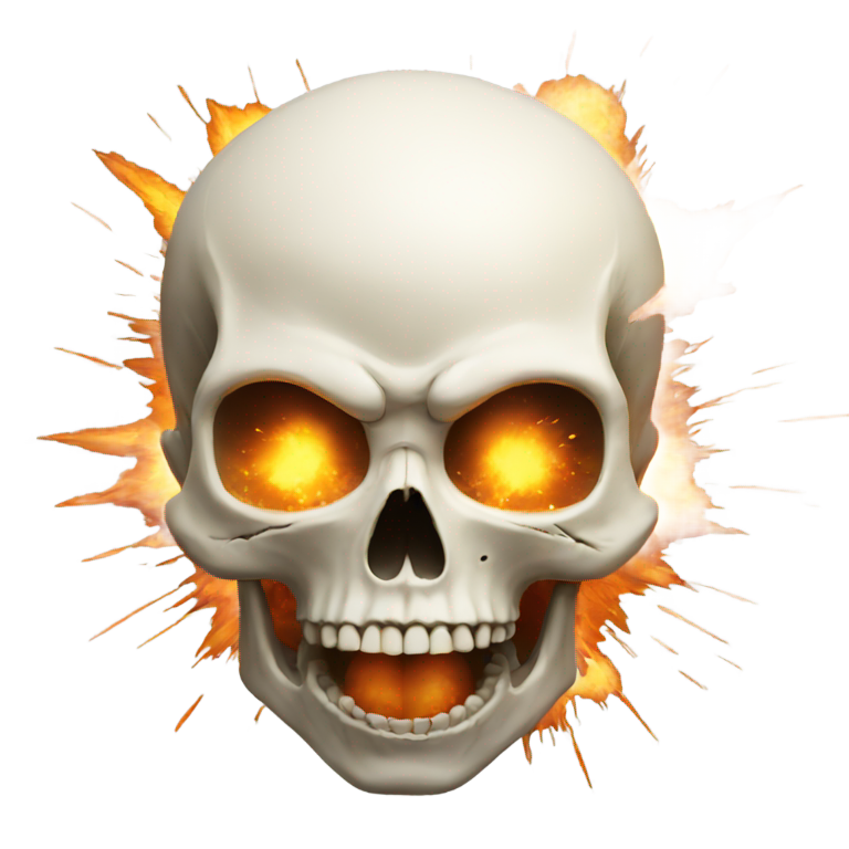 genmoji : crâne + tête explosée
