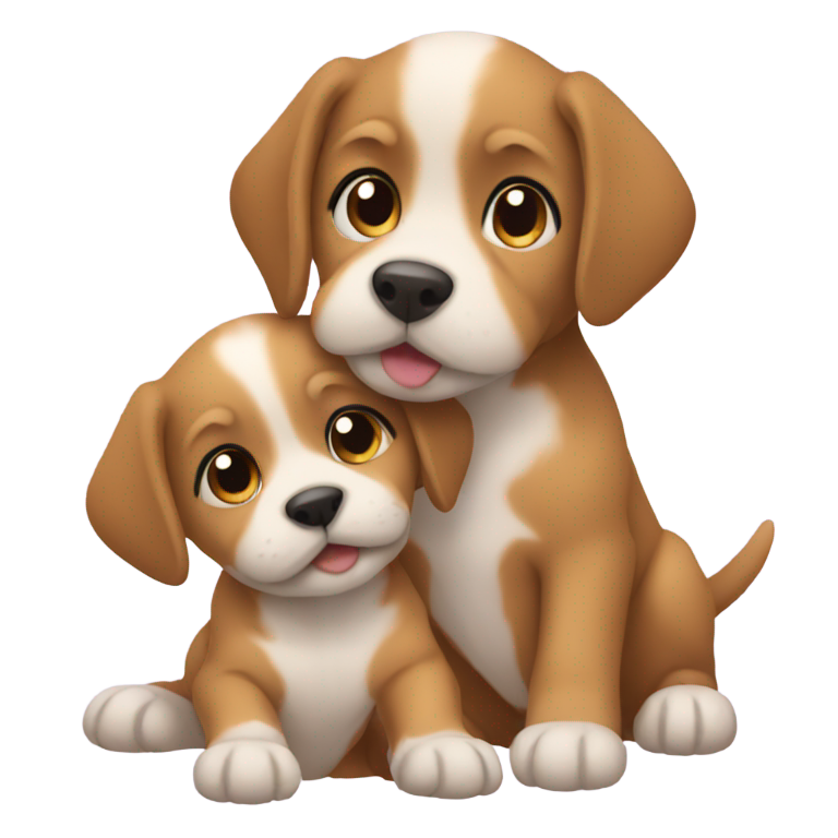 絵文字：ママと子犬