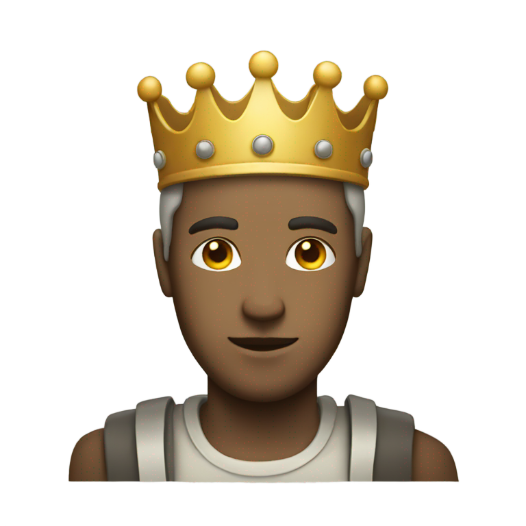 genmoji : Visage neutre cool avec couronne