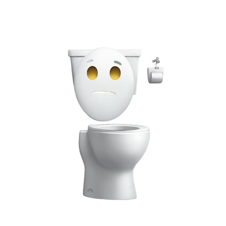 genmoji：有个男人头从马桶里伸出，嘴角大大地笑着