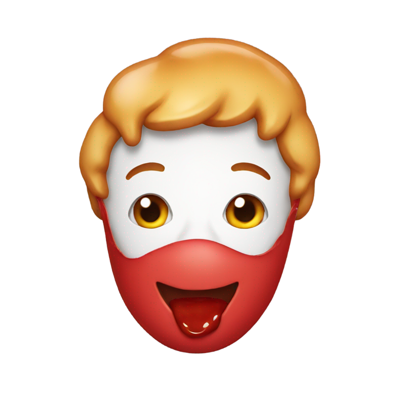 genmoji : Masque facial au ketchup
