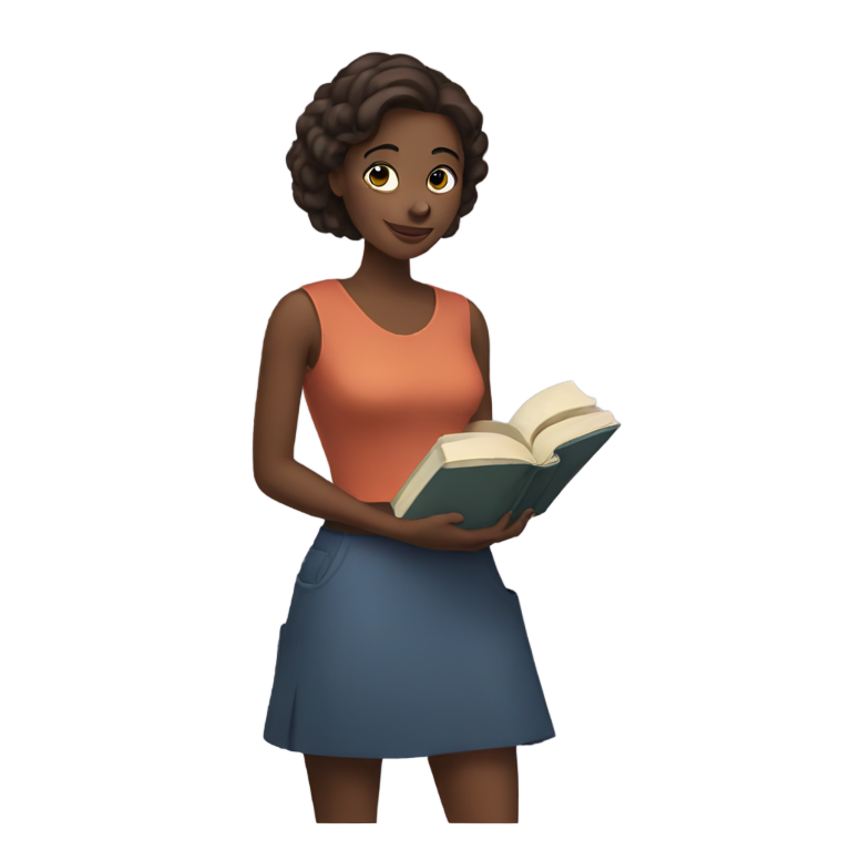 genmoji：女子手持书籍