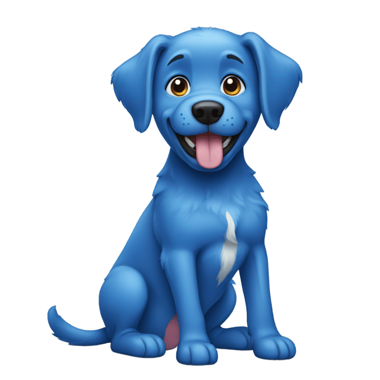 genmoji : Blue dog