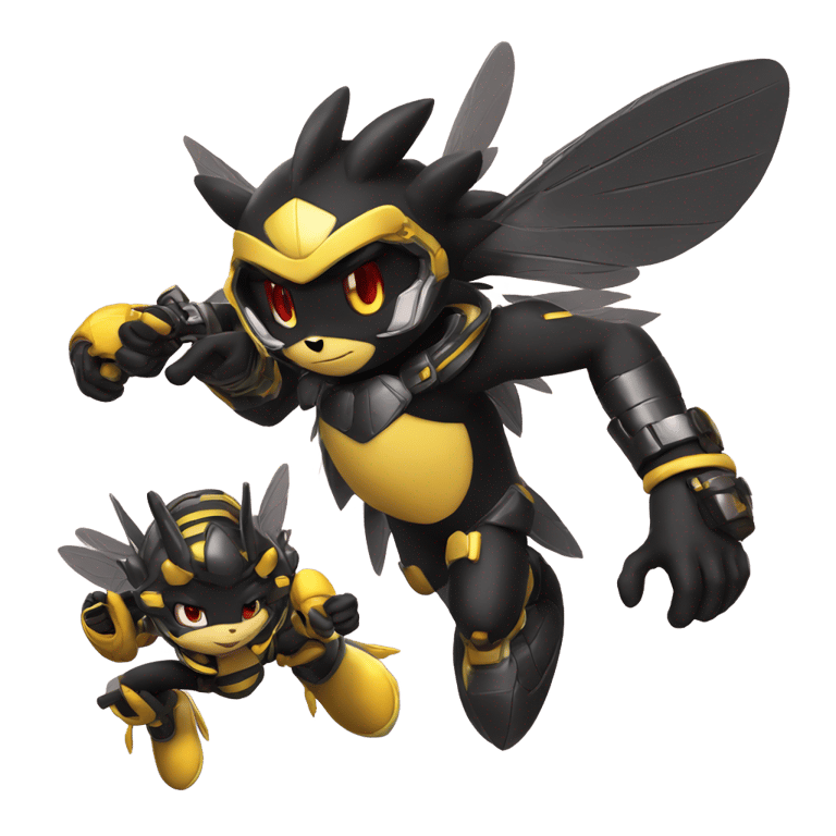 絵文字：Shadow The Hedgehog and charm the bee fusion