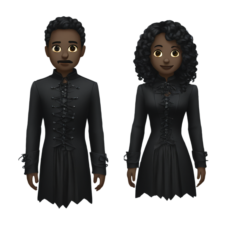 genmoji: gothic vintage black mirror