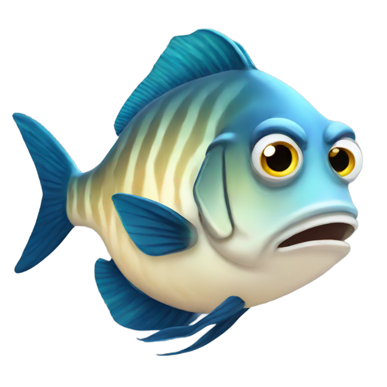 絵文字：grumpy fish