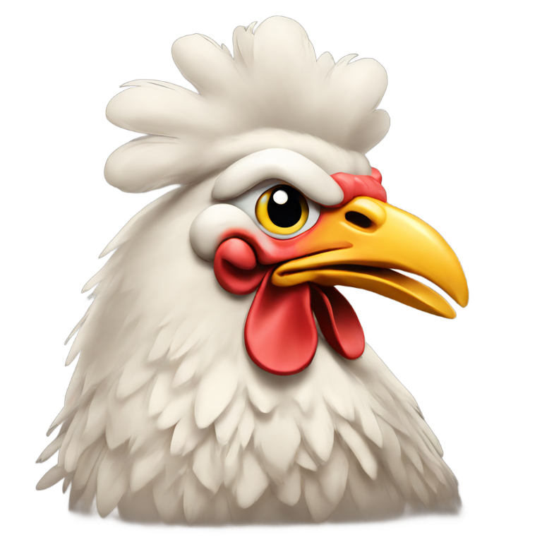 genmoji : Poulet drogué