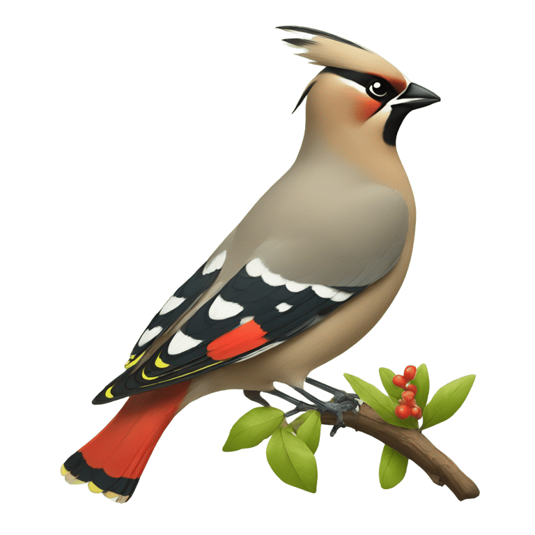 genmoji：bohemian waxwing