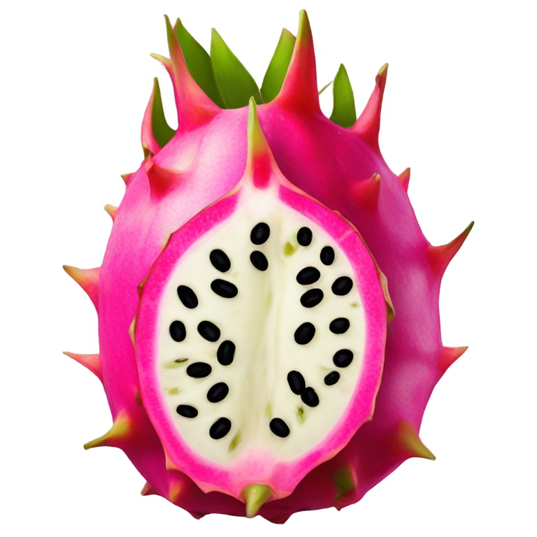 genmoji：Uncut, faceless dragon fruit