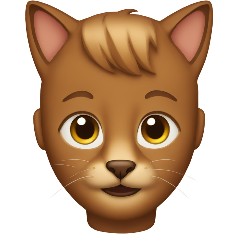 genmoji：Brown cat with brown cat wife and brown cat father