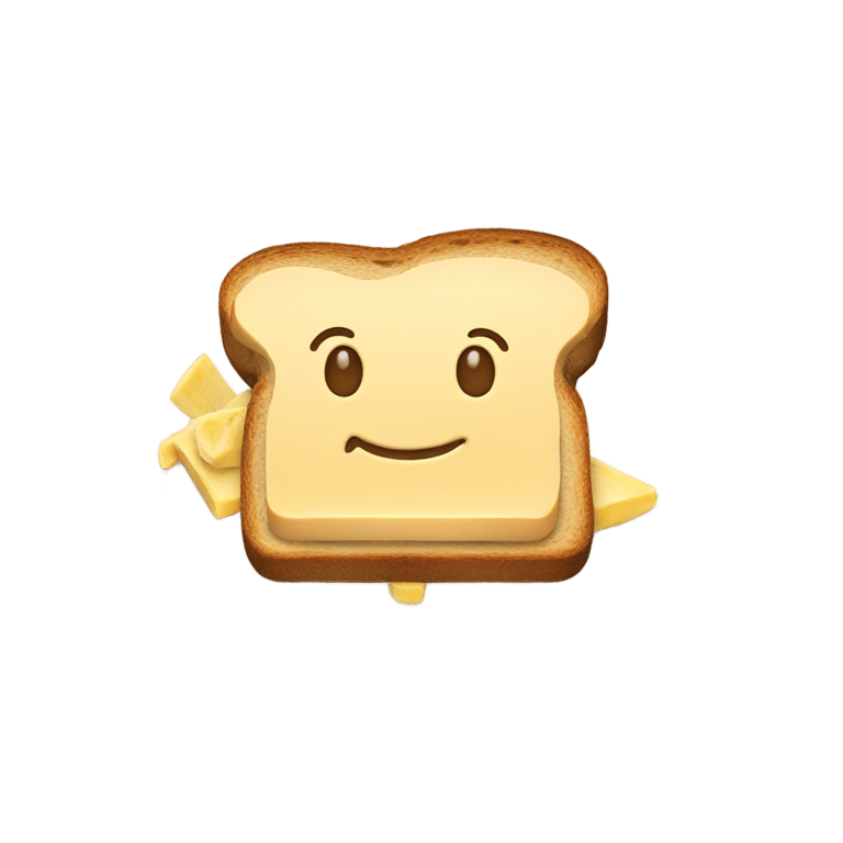 絵文字：Toast with peanut butter and banana