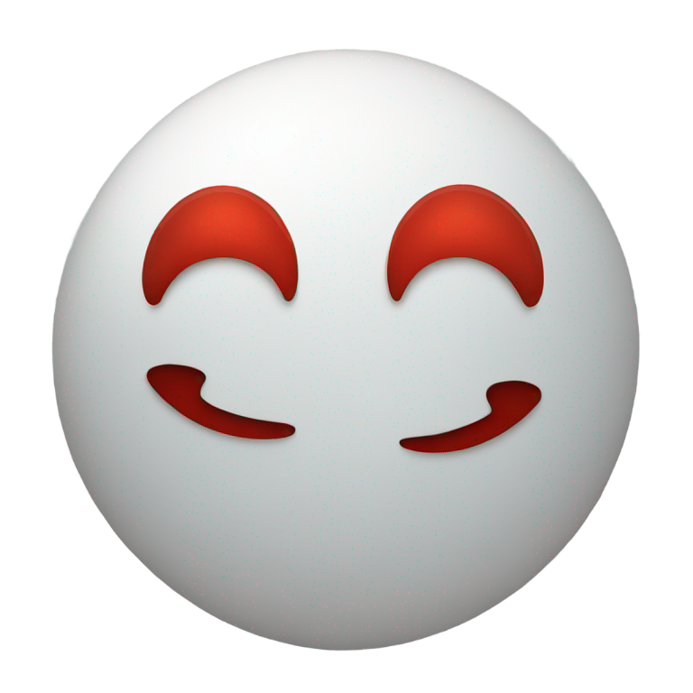 genmoji: no eyes no mouth emoji. NO FACE. FO FACE. Just Blank. think Clown makup on a sphere.