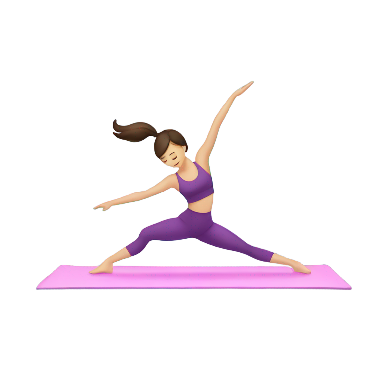 genmoji : Fille brune faisant du Pilates