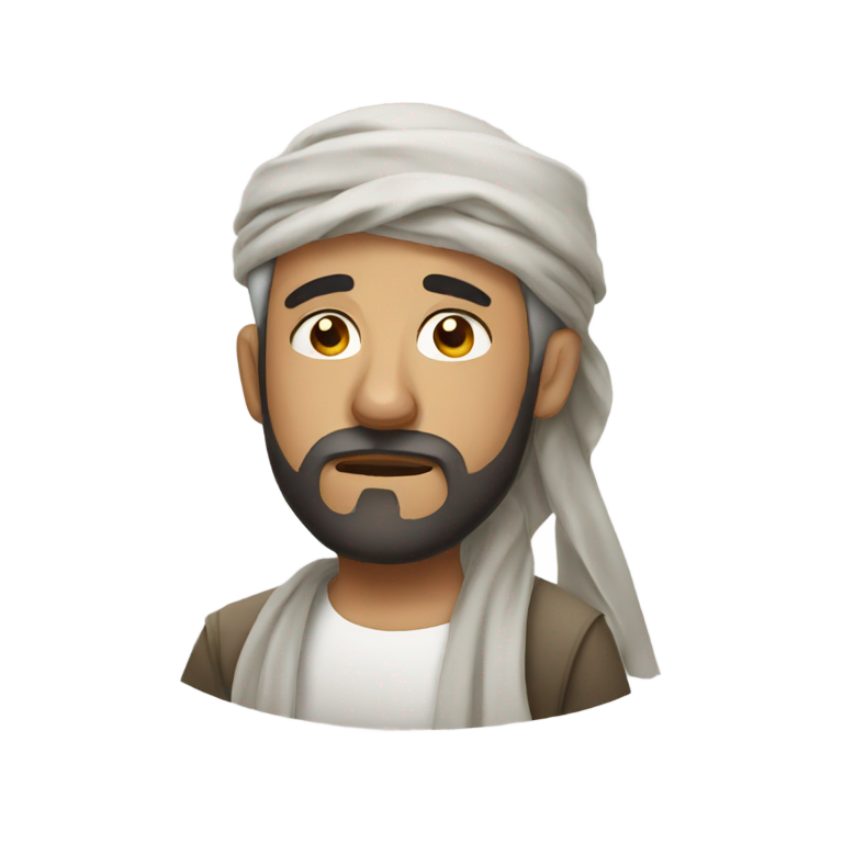 genmoji：疲惫的穆斯林男子