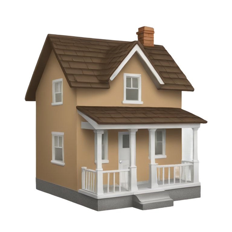 絵文字：House light brown with light brown roof