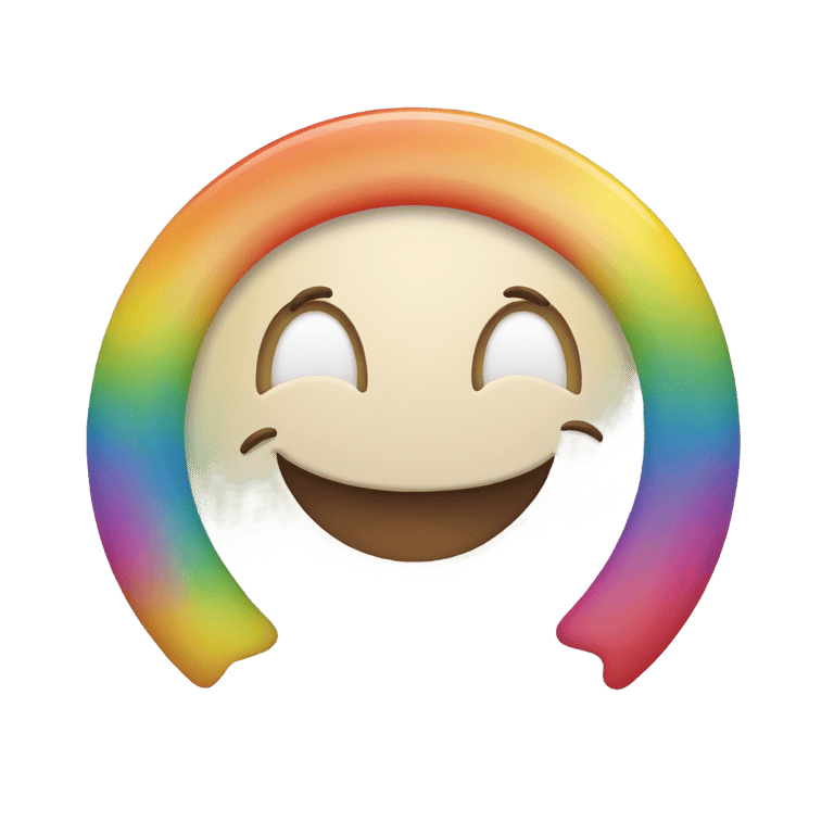 genmoji : Rainbow Smiley face emoji